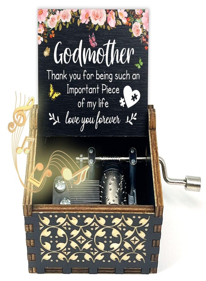 ukebobo Gifts for Godmother, Thank You for Being Such an Important Piece Music Box, Mom Birthday Gifts, Retirement Thanksgiving for Godmother, U R My Sunshine Music Box-054 - Image 1